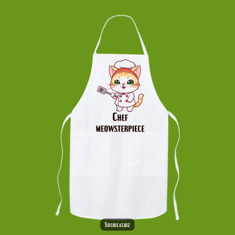 Funny Sushi Cat Chef Apron: Culinary Mischief for Kitchen Fun