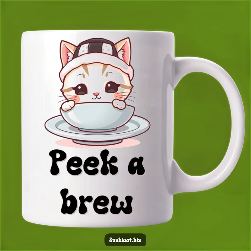 Funny Sushi Hat Cat Mug: Hilarious Hidden Treat for Cat Lovers