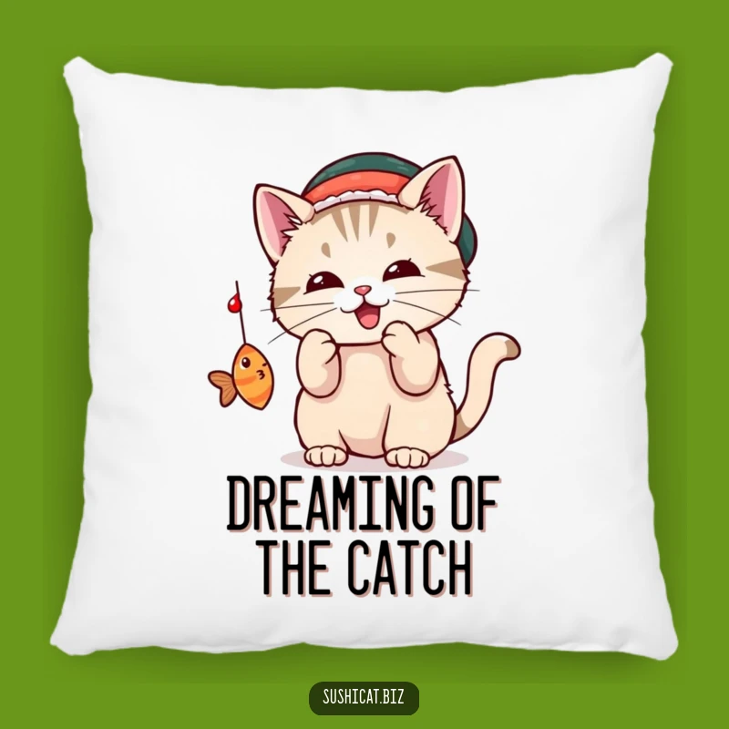 Funny Sushi Cat Pillow - Cozy & Hilarious Feline Accent