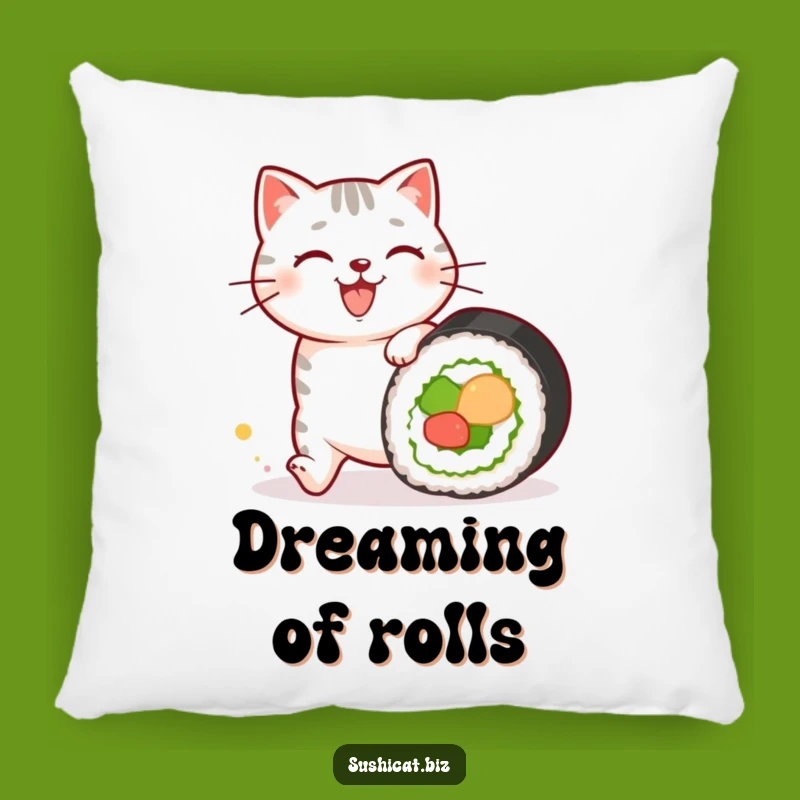 Funny Sushi Pattern Cat Pillow: Cozy Comfort with Culinary Charm
