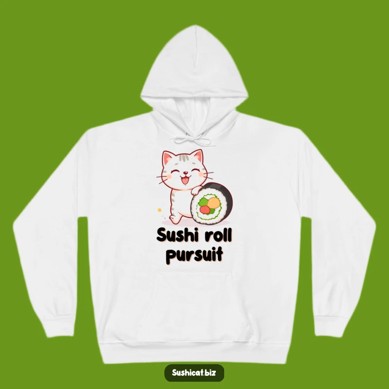 Funny Sushi Pattern Cat Hoodie: Cozy Comfort for Foodie Fun