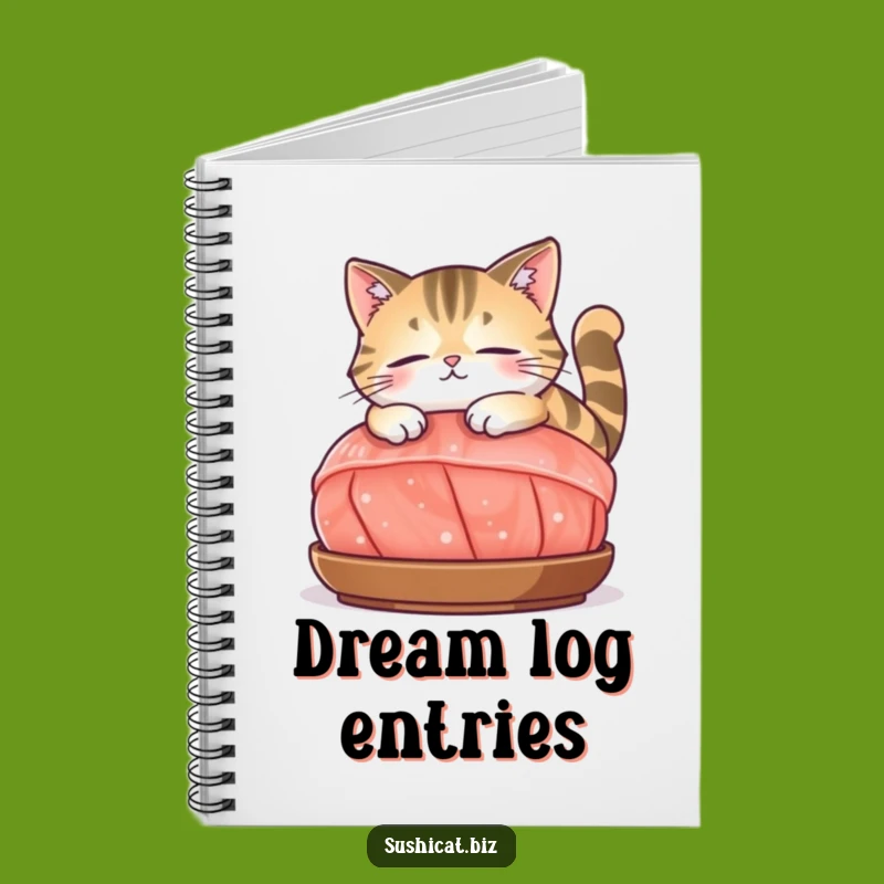Funny Cat on Sashimi Notebook: Jot Down Thoughts with Feline Serenity