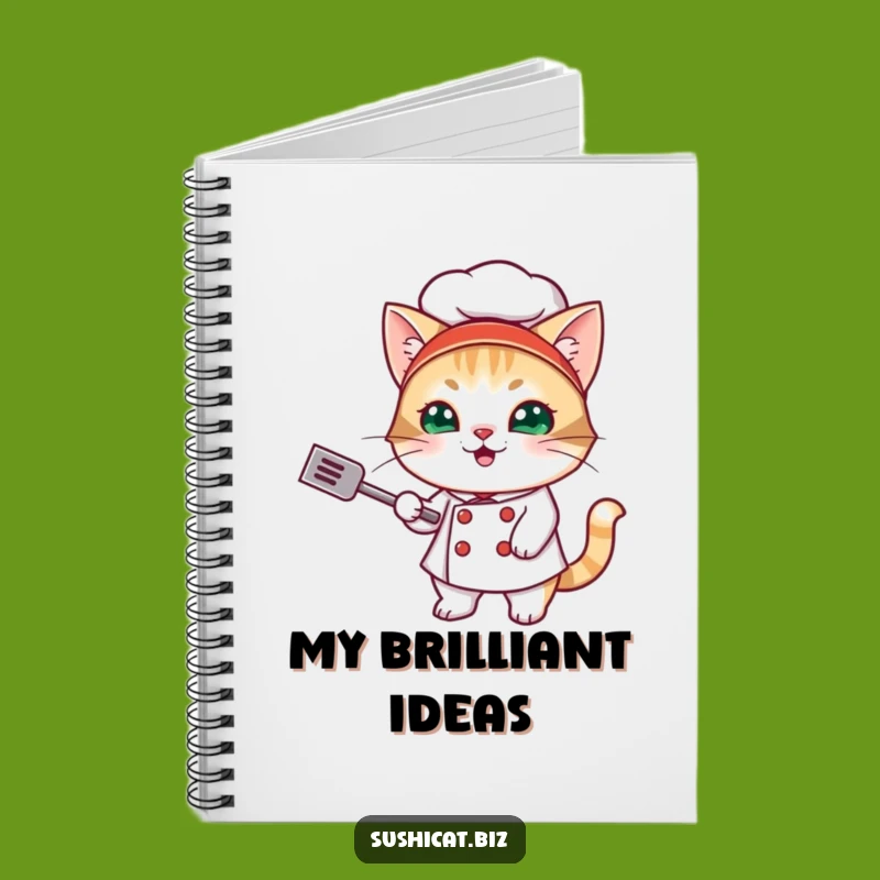 Funny Sushi Cat Chef Notebook: Jot Down Ideas with Feline Flair & Humor