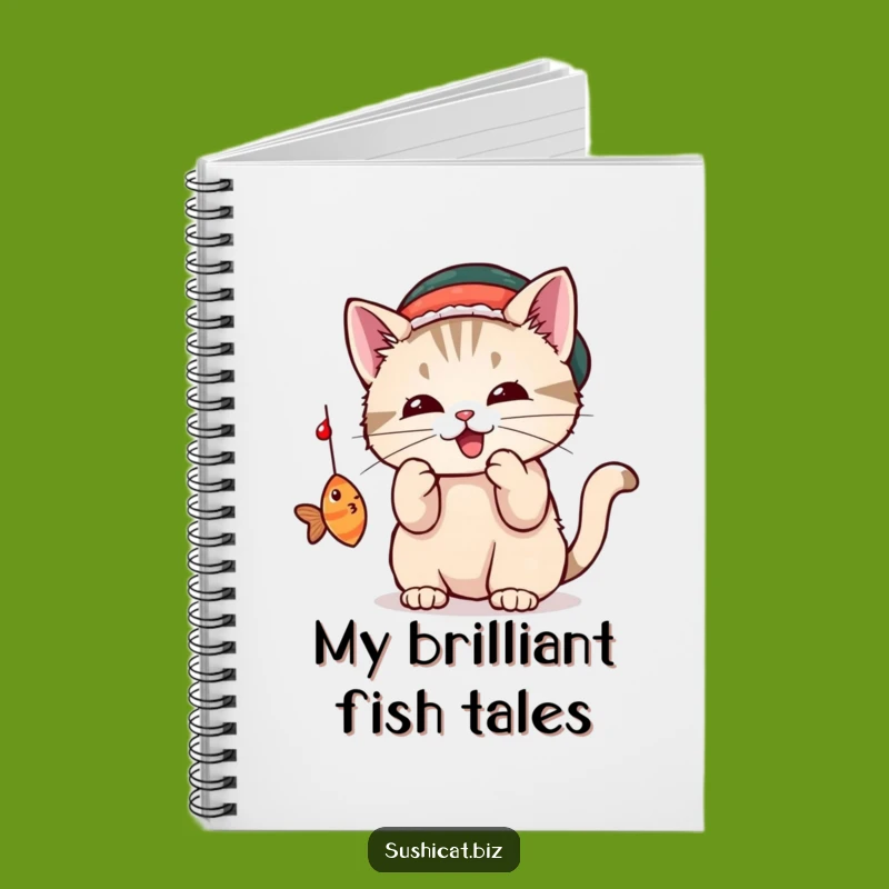 Funny Sushi Cat Notebook - Jot Down Ideas with Feline Fun
