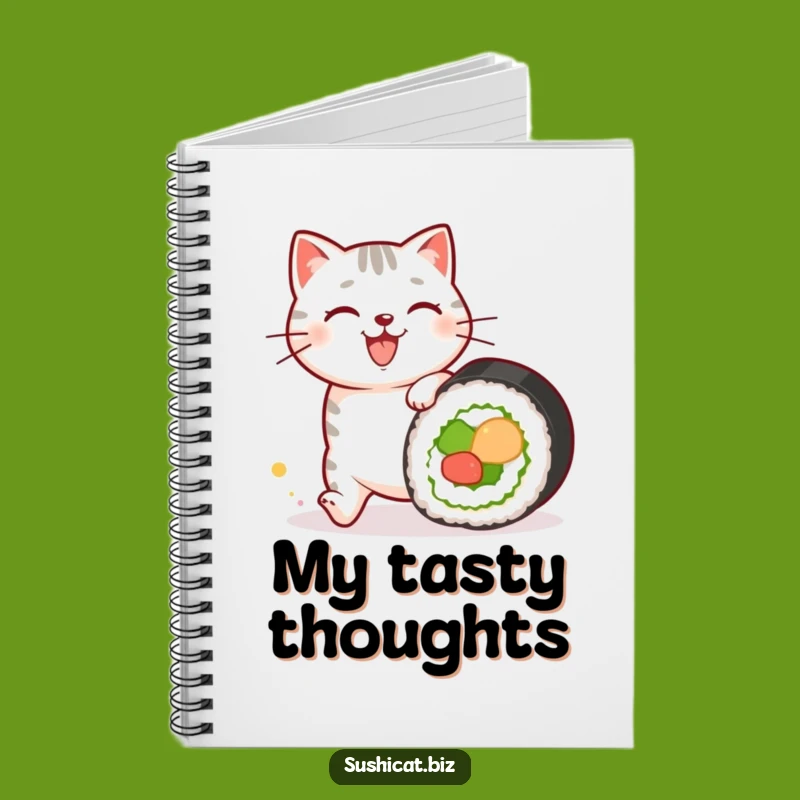 Funny Sushi Pattern Cat Notebook: Jot Down Ideas with Culinary Charm