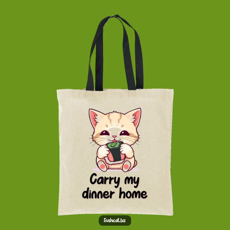 Funny Cat Sushi Tote Bag - Playful Pet Design, Practical & Hilarious Gift